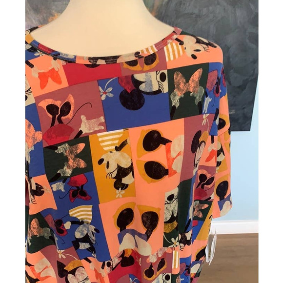 NWT Lularoe Disney Irma XS blue pink minnie mouse - Picture 2 of 4